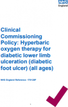 Clinical Commissioning Policy: Hyperbaric oxygen therapy for diabetic lower limb ulceration (diabetic foot ulcer) (all ages)